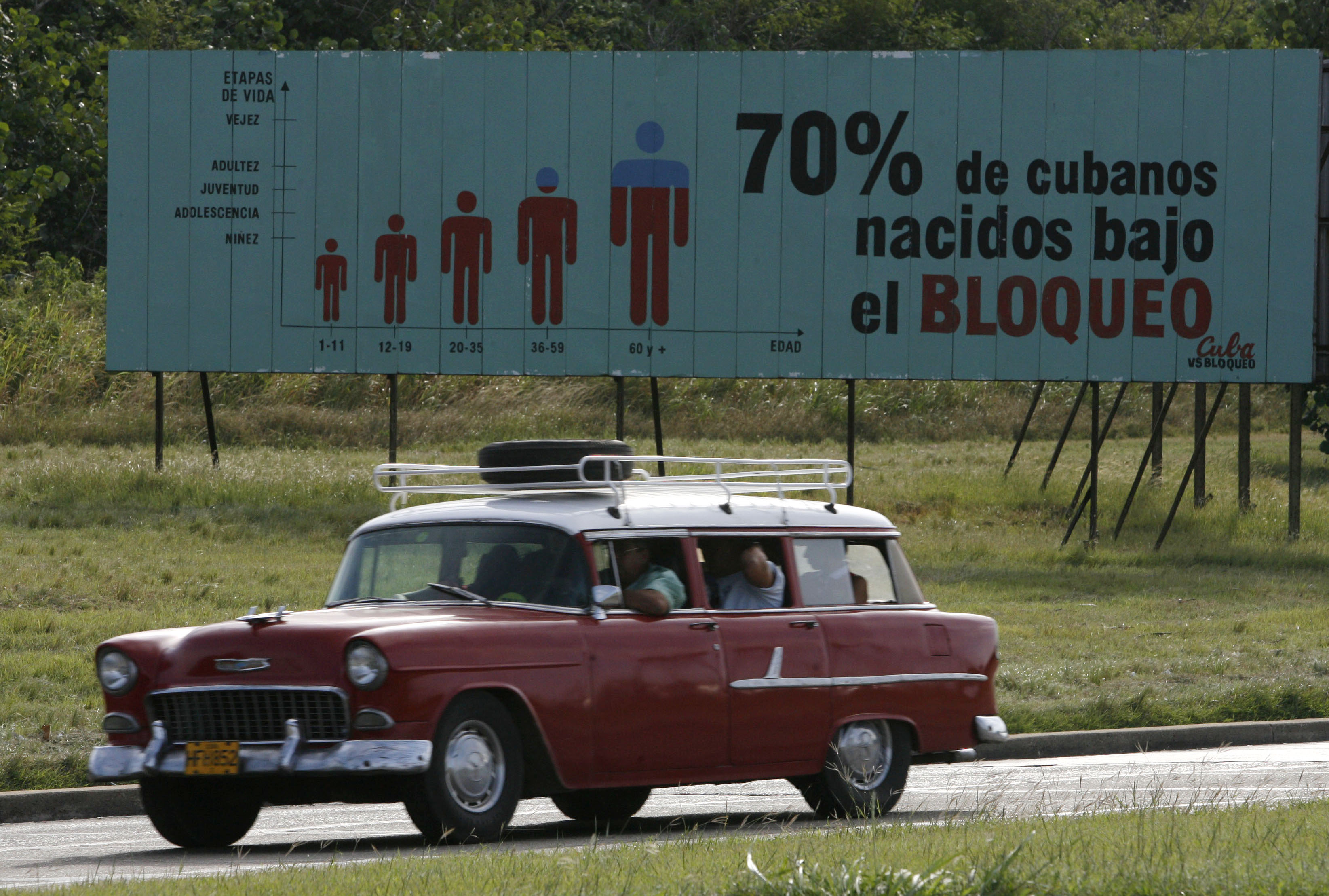 Carteles en contra del bloqueo a Cuba, La Habana