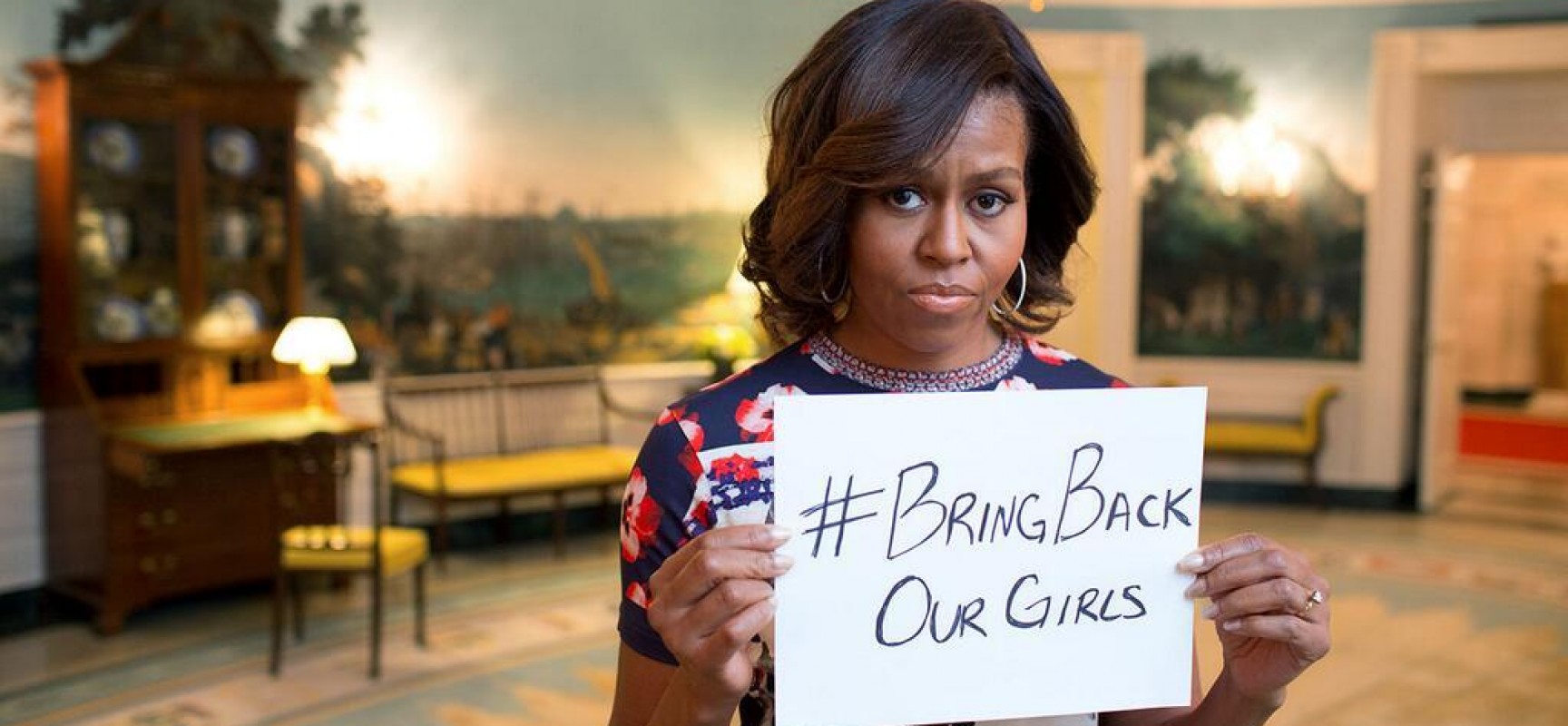 Michell Obama pide por la liberación de las jóvenes nigerianas secuestradas. 