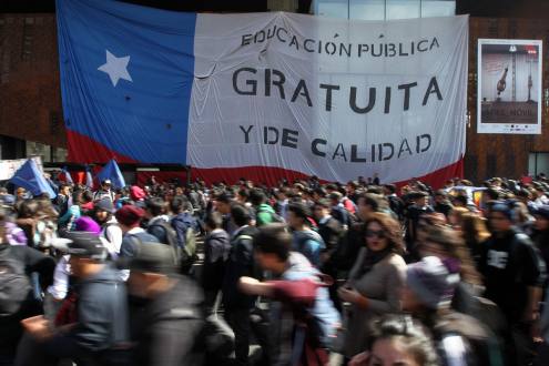Protesta de estudiantes en Chile